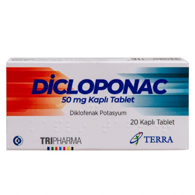 COMPRIMÉ ENROBÉ DE DİCLOPONAC 50 mg